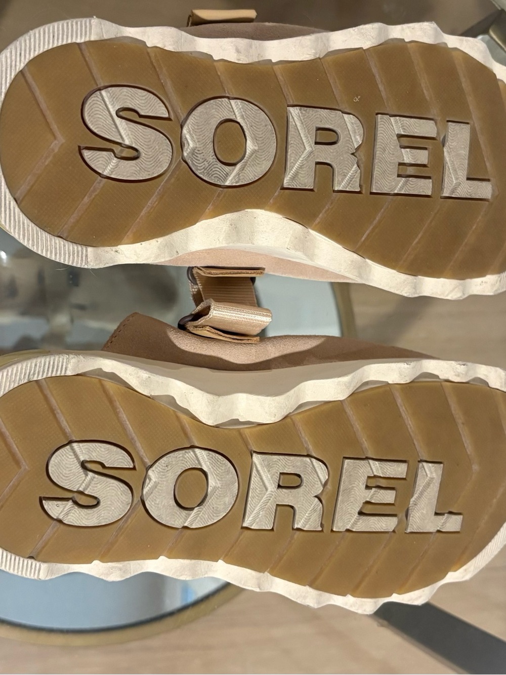 Sorel Beige Suede Slip-On Clogs with Adjustable Strap - Picture 6 of 6